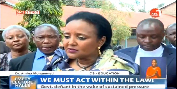 KBCChannel1's tweet photo. The ministry of education is adamant that it will not table any counter offer on the proposed collective bargaining agreement by the lecturers until it concludes its audit on all public universities staff #EmptyLectureHalls #KBCNewsHour ^Rw https://t.co/JTv2uzgVKB