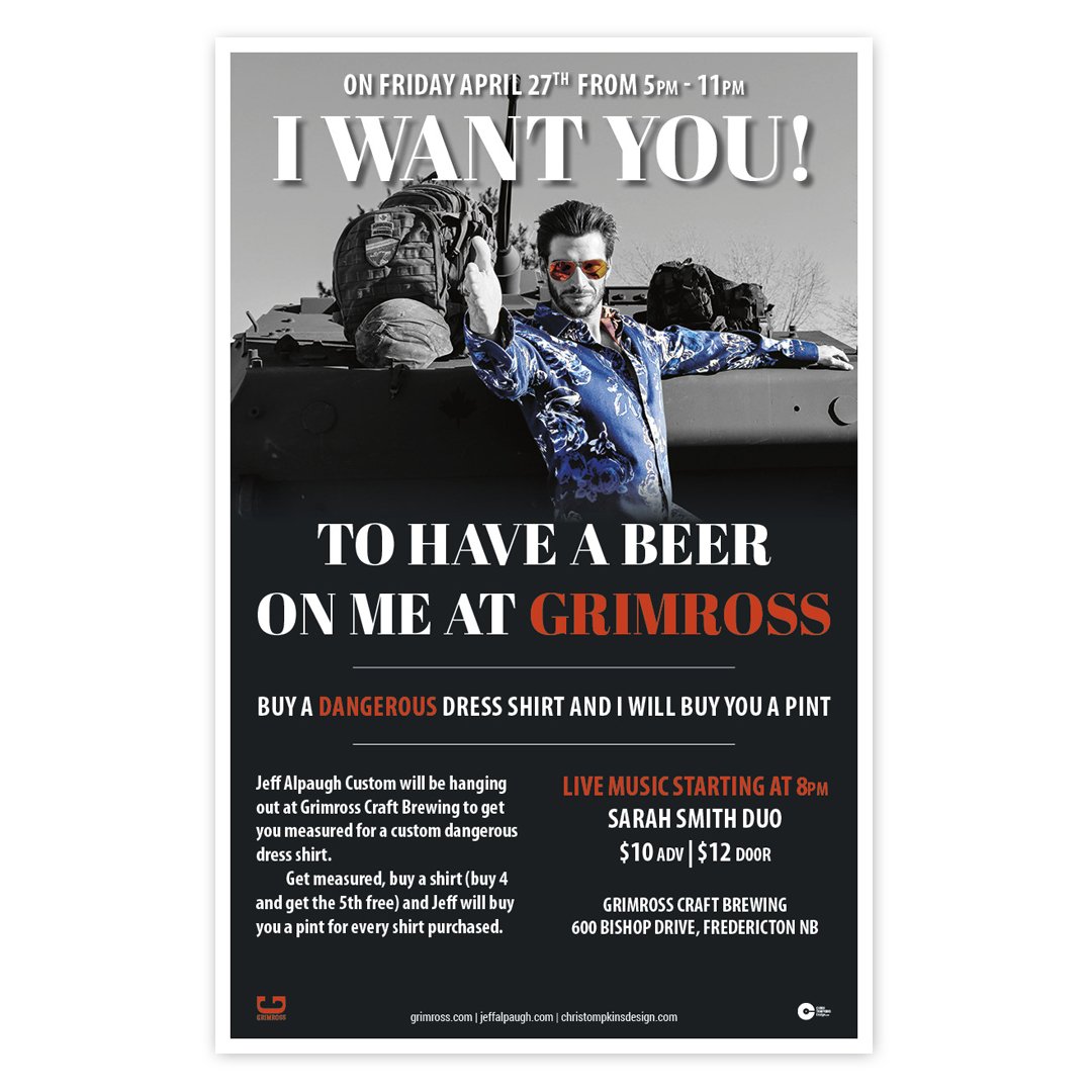 JAlpaughCustom's tweet photo. Let me buy you a Pint of the good stuff! #GettingDangerous @GrimrossBrewing on April 27th. #Local #CraftBeer https://t.co/5cihDkAta9