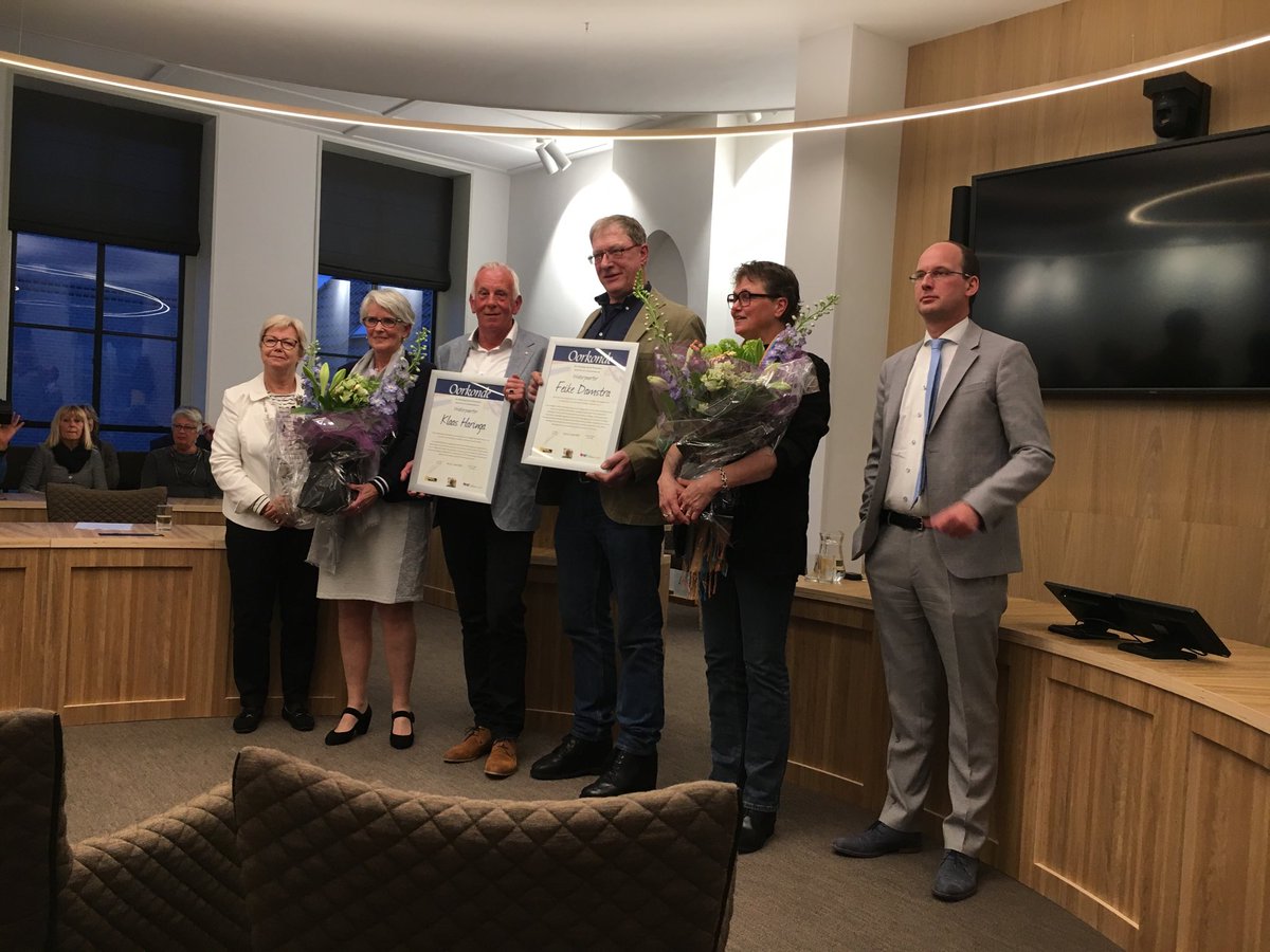 AleSBok's tweet image. Twee mooie waterpoorters zijn vanavond benoemt , Feike Damstra en Klaas Haringa .