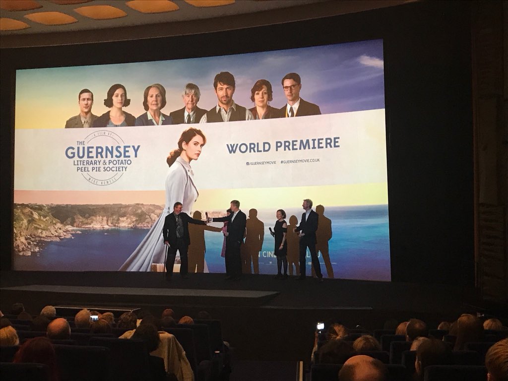 Live from the Red Carpet at the #GuernseyMovie premiere!