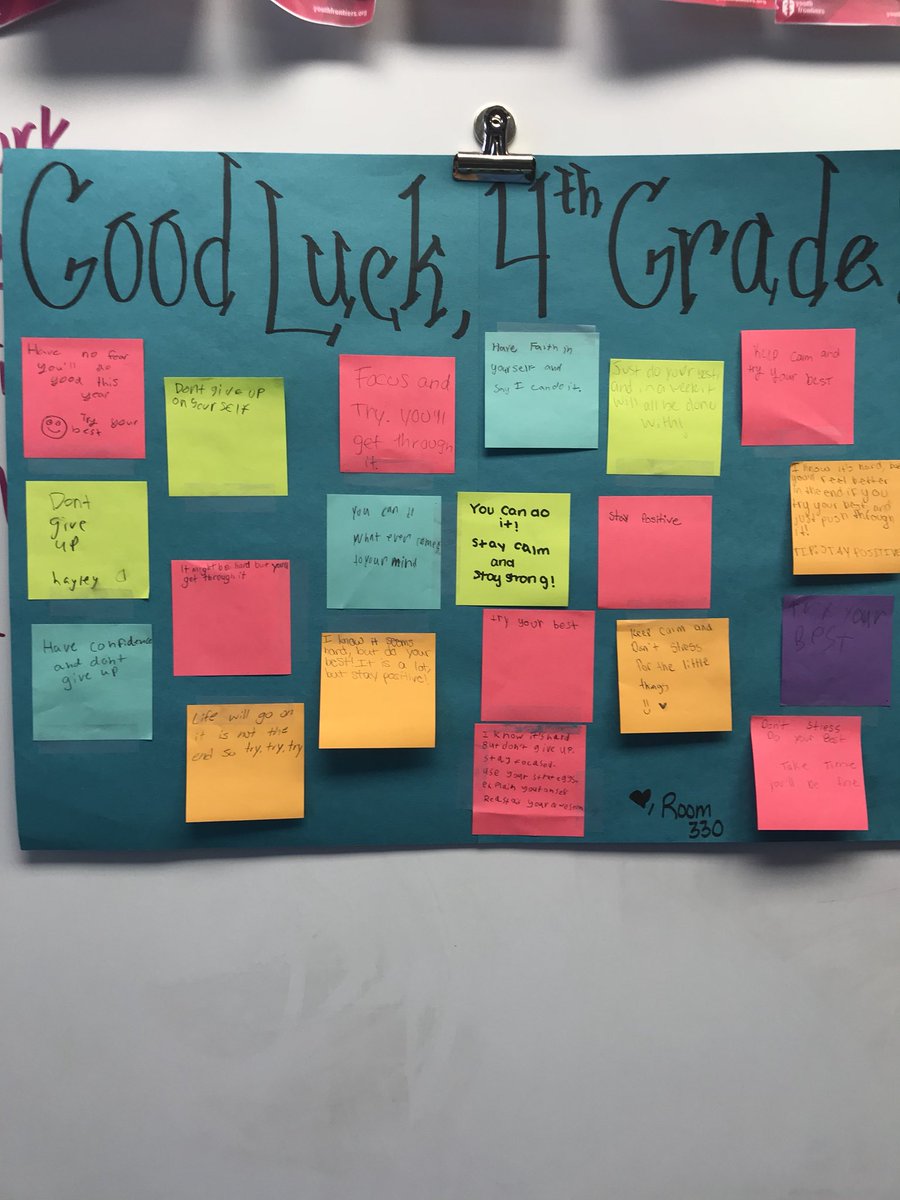 caitlinemcclure's tweet photo. Thank you @grimesm51 and 5th graders for sharing notes of encouragement to our #ripon4th graders during state testing week! β€οΈπ#mpqtigerway @mpqripon https://t.co/JeNBFrkScg