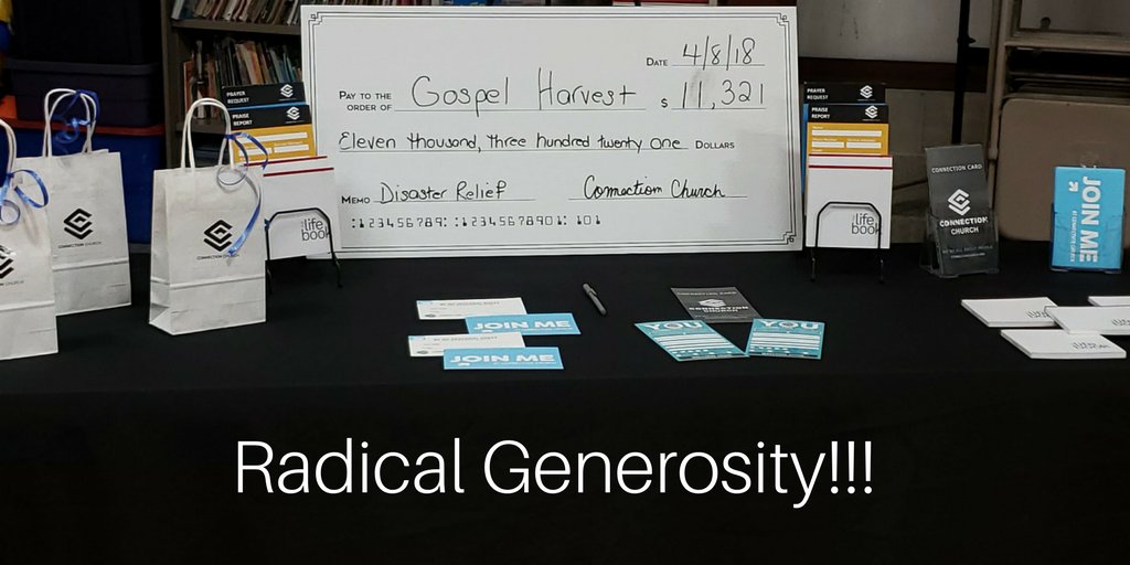 connectionohio's tweet photo. Because of your RADICAL GENEROSITY, we were able to send $11,321 to Gospel Harvest Ministries. This is a church, orphanage, and school that recently experienced a massive devastation where they lost everything, but God is still doing miracles. #LoveOnPurpose #ConnectionPeople https://t.co/P6qMa7hEKo