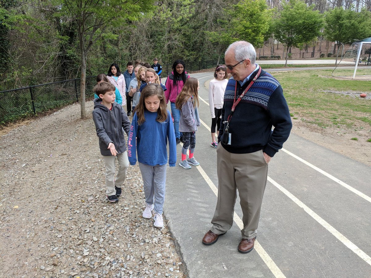 RootITF's tweet photo. "Saving Our School" STEM PBL comes full circle as PTA contracted to have erosion repairs made along track based student project recommendations @stemrootelem @RootElem @STEM_WCPSS https://t.co/XLxIOiti85
