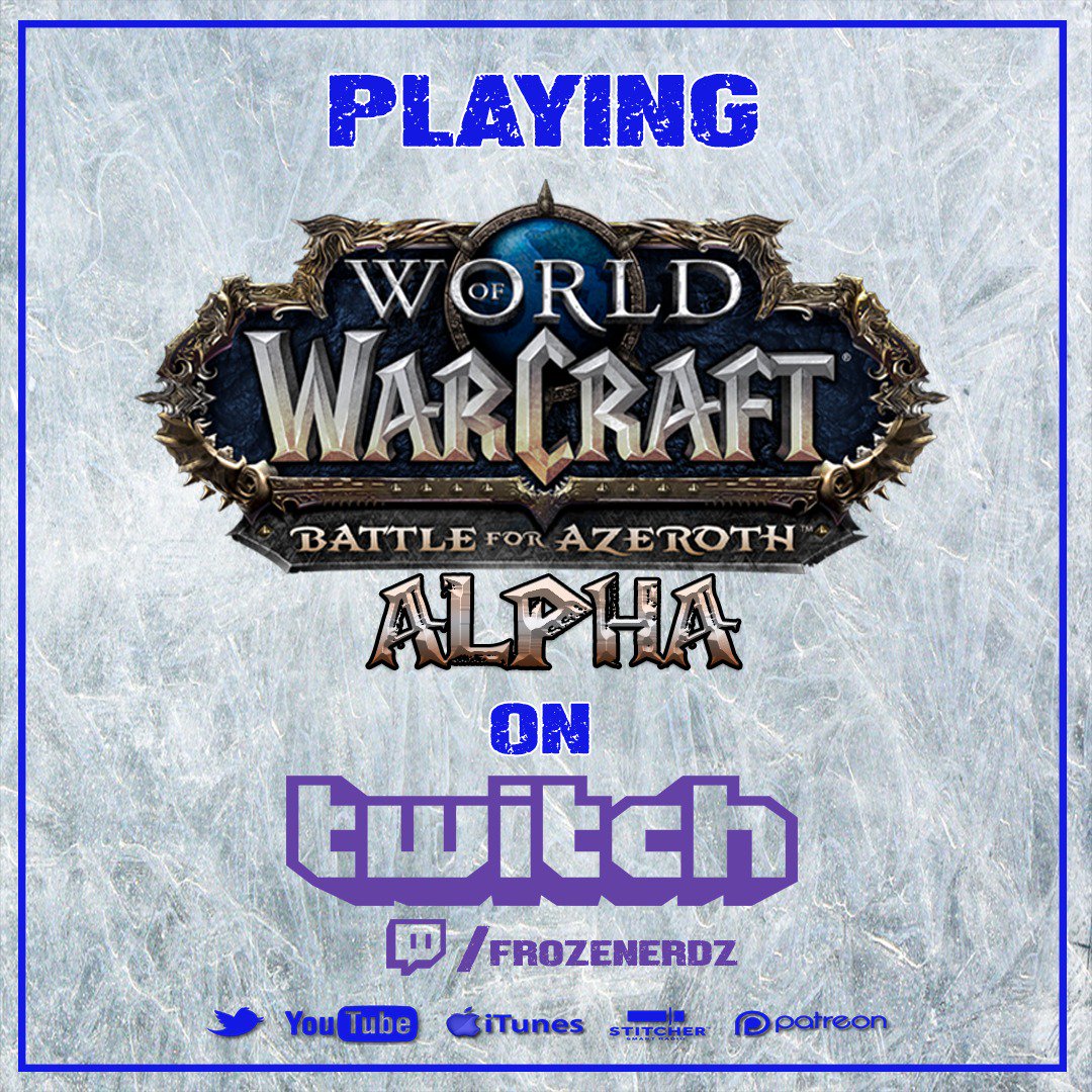 FrozeNerdz's tweet photo. On Tuesday, April 10th at 8pm Eastern, we will be streaming @Warcraft Battle for Azeroth Alpha on #Twitch. Come watch over at https://t.co/3QCHFAa72R
Join us on @discordapp here: https://t.co/M1VvG5B4r2 #Warcraft #BFA #BFAalpha #WarcraftAlpha https://t.co/xiWW6RBojM