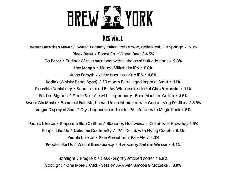 brewyorkbeer's tweet photo. Its our birthday today 🎂!! But our party is this Friday &amp; Saturday. Here's a preview of the beery goodness we've got lined up for you all! Tickets available in the Tap Room or online https://t.co/O6k0oTxK63 https://t.co/frsfzvPf7v