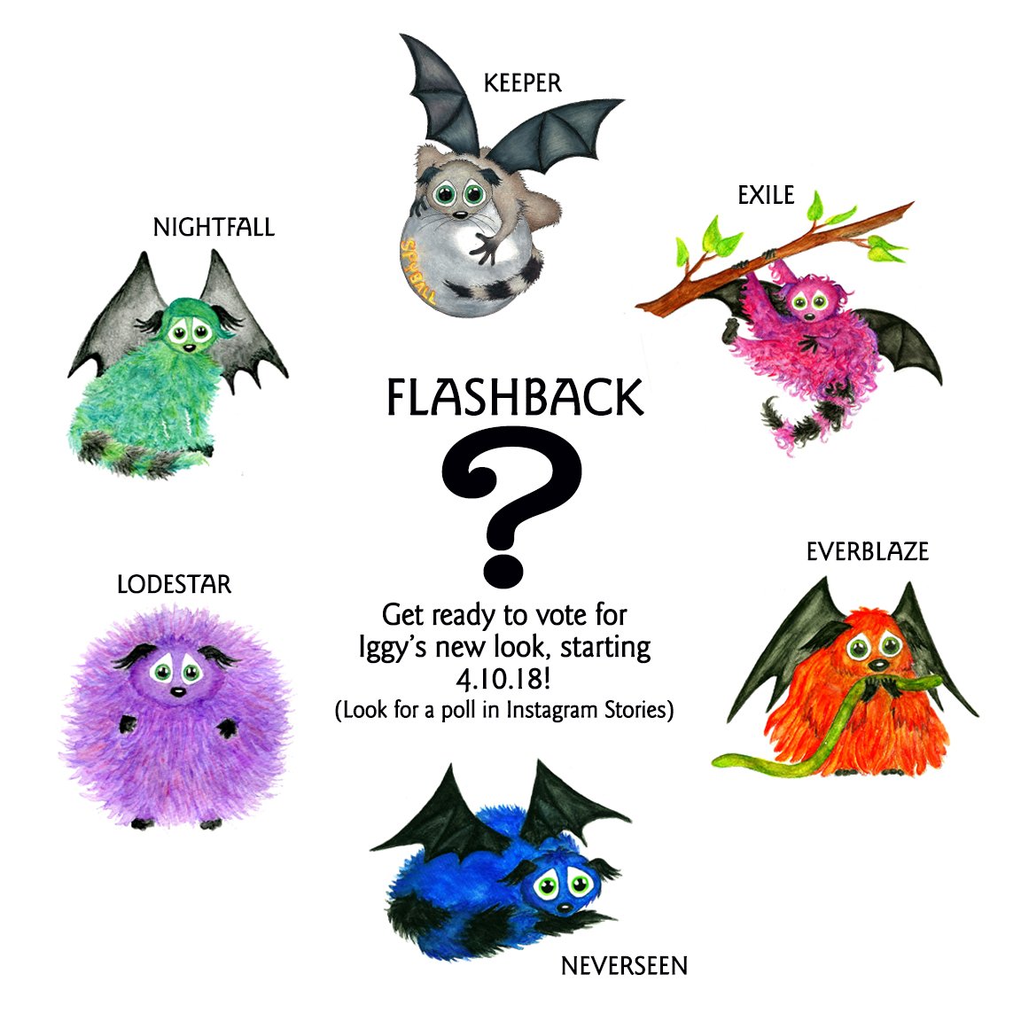 SW_Messenger's tweet photo. Hooray, it’s almost time to vote for Iggy’s new look in FLASHBACK! On 4/10 at 9am PT I’ll be posting a poll in Instagram Stories where you’ll be able to vote between 2 colors. And then on 4/11 I’ll be posting a poll w/ 2 fur-styles. So make sure you cast your vote!  @simonkids https://t.co/2V2kWU2YCB
