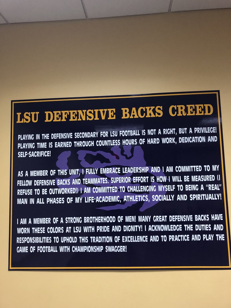 BillBuschLSU's tweet photo. Welcome to #DBU where only the strong survive! #OnGeaux #NFLSU https://t.co/sLbcFgTB56
