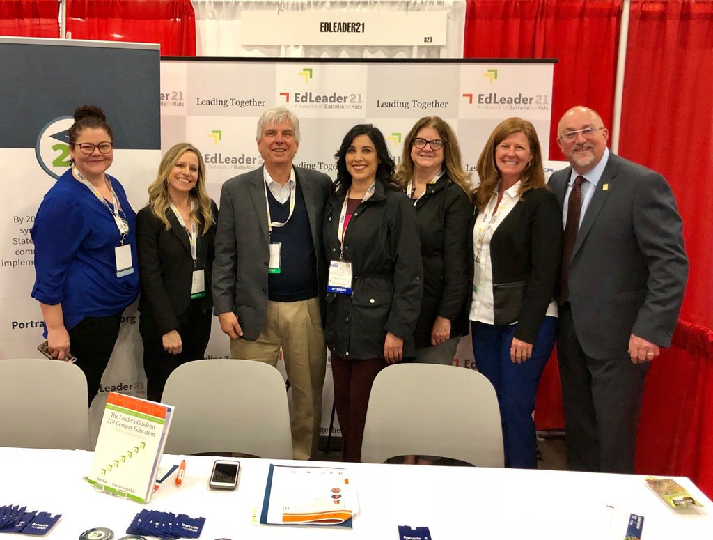 EdLeader21's tweet photo. We had a great time at #NSBAConf in San Antonio engaging with district leaders from across the country! Thanks to all who attended our session and stopped by our booth. And thanks for all you do for students! #21by2021 https://t.co/bZl3XrLcOr