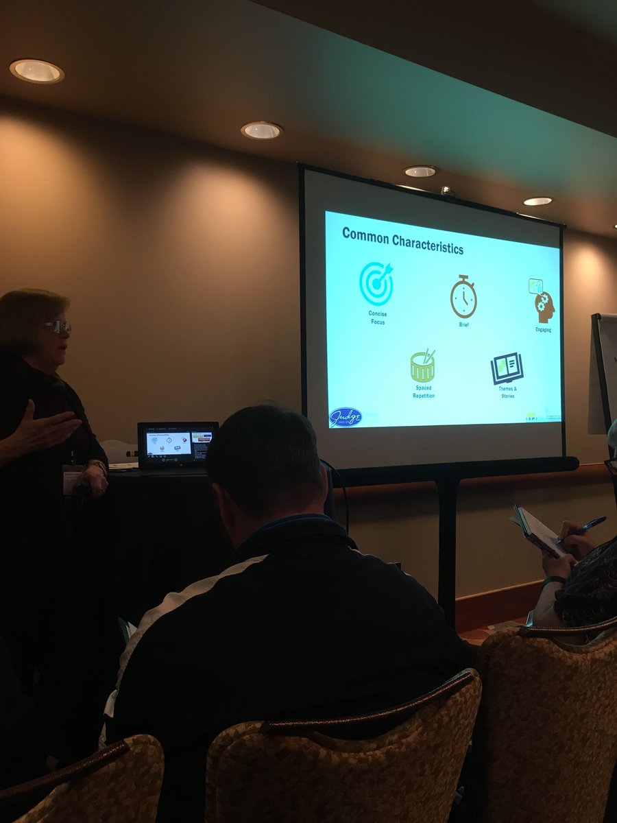USCGPTC's tweet photo. Microlearning about #microlearning at #ISPI2018 https://t.co/S7uNibNsUH