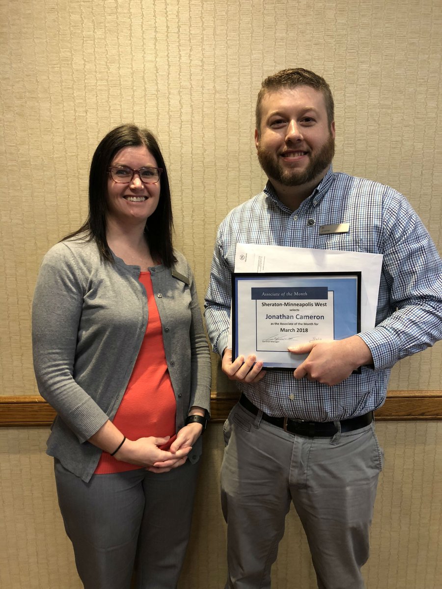 SheratonMinW's tweet photo. Congratulations to Jonathan Cameron for being named Associate of the Month for March! We truly appreciate your dedication and hard work. https://t.co/MlZaNbQik6