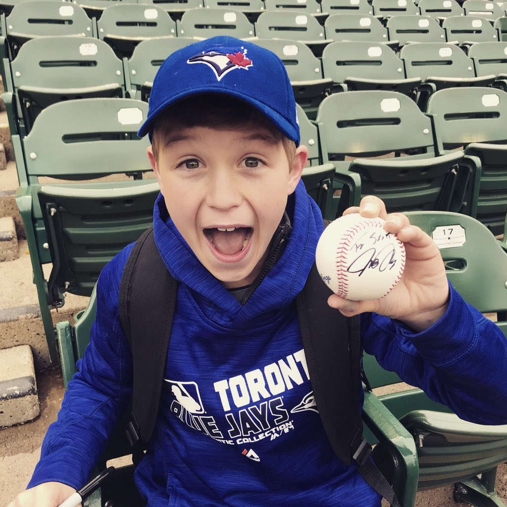 BKtheCanadian's tweet photo. Thanks @BringerOfRain20 for the time you took signing items for fans in Arlington.  You made my son’s day/month/year with a simple act.  #BlueJays https://t.co/31bXo4xvEL