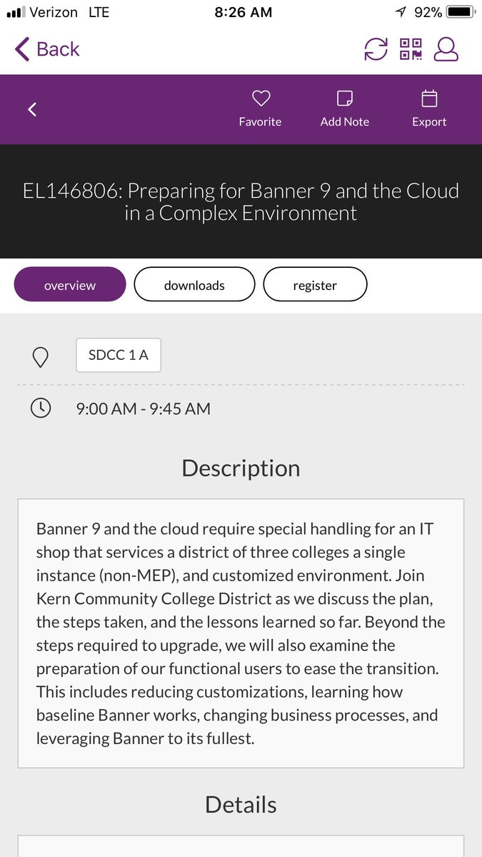 foxweavconsult's tweet photo. I'm excited for my ELIVE presentation tomorrow (April 10th). It is session 146806 at 9 a.m. I'm speaking with KCCD about Banner 9 and the Cloud.  Hope to see you there. #elive2018 #elive18 https://t.co/2Gkc74Vdwk