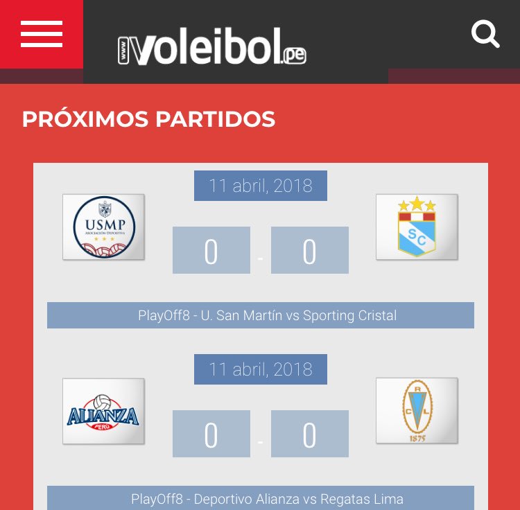 voleibolpe's tweet photo. Falta disputar los retornos en las Las llaves 2 y 3 de los #PlayOff8 de la #LNSV https://t.co/hqUK2lRjII