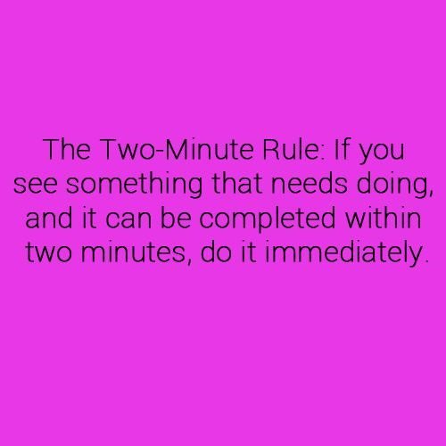 CoolShitBiz's tweet photo. The Two Minute Rule https://t.co/TasIrj7CPd