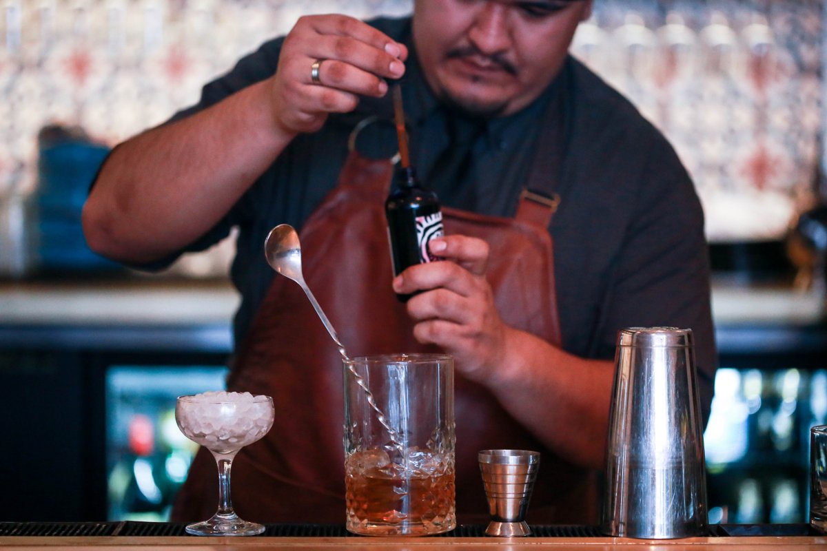 maestropasadena's tweet photo. Behind the bar is where the magic happens.  We're prepping for the week ahead and wishing everyone a happy Monday!
.
.
.
.
.
.
.
#maestropasadena #pasadenadrinks #cocktails #drinks #bartender #thirsty #la #tequila #mezcal https://t.co/X9u40VkeZ2