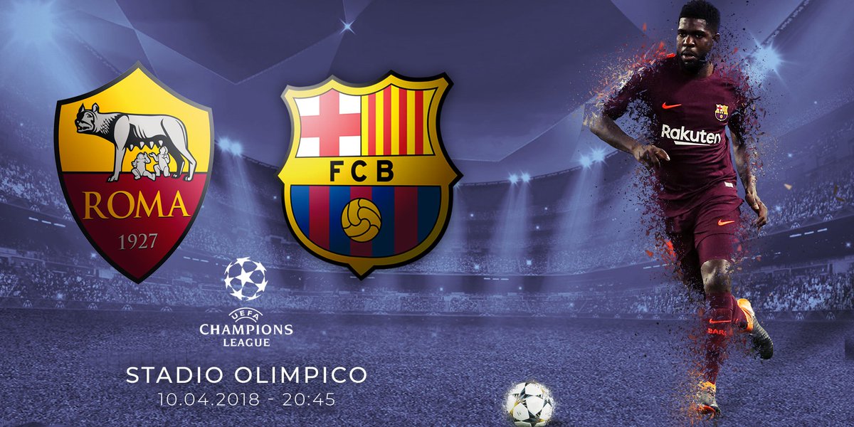 samumtiti's tweet photo. ⚽AS Roma - FC Barcelona
🏆 @ChampionsLeague 
📆 10/04 - 20h45
🔵🔴 #ForçaBarça https://t.co/mpY1EzlalV
