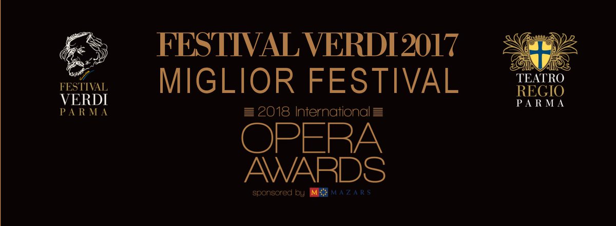 RegioParma's tweet photo. And the winner is... #FestivalVerdi!
Amici, siamo entusiasti di poter condividere con voi una notizia appena giunta dal @LondonColiseum: il Festival Verdi 2017 conquista il premio come #MigliorFestival a @TheOperaAwards!
Leggi https://t.co/gkc0mqcmga 
#OperaAwards2018 #Parma https://t.co/kISKbzDYM9