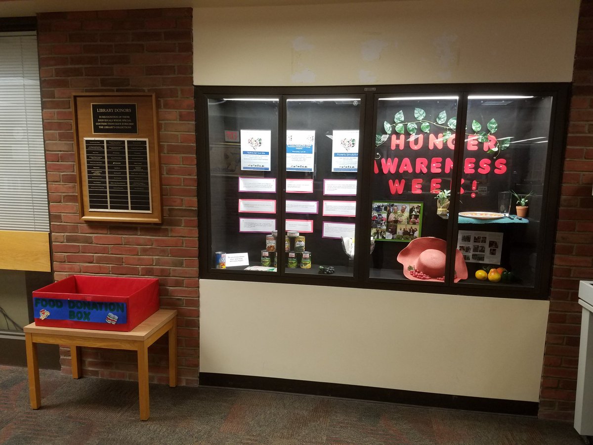 IUPLibraries's tweet photo. Our friends at The Seedling Project are having a food drive inside the library for #HungerAwarenessWeek throughout this month. Donate non-perishable items, if you can, and check out other events going on this month on the sociology department's website. https://t.co/BaiKsq9m6Q