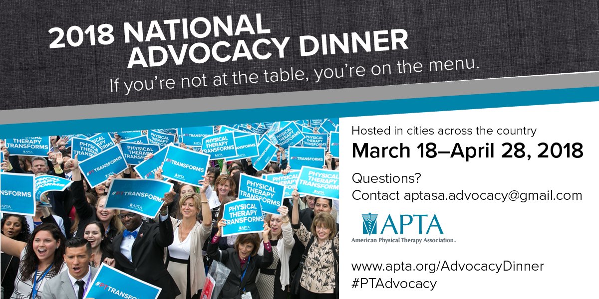 APTAStudents's tweet photo. Houston, TX your National Advocacy Dinner is TONIGHT at Alabama Ice House! Please upload all pictures and tag @APTASA to share your experiences! #APTANAD #PTAdvocacy https://t.co/8u5UbXlAcd