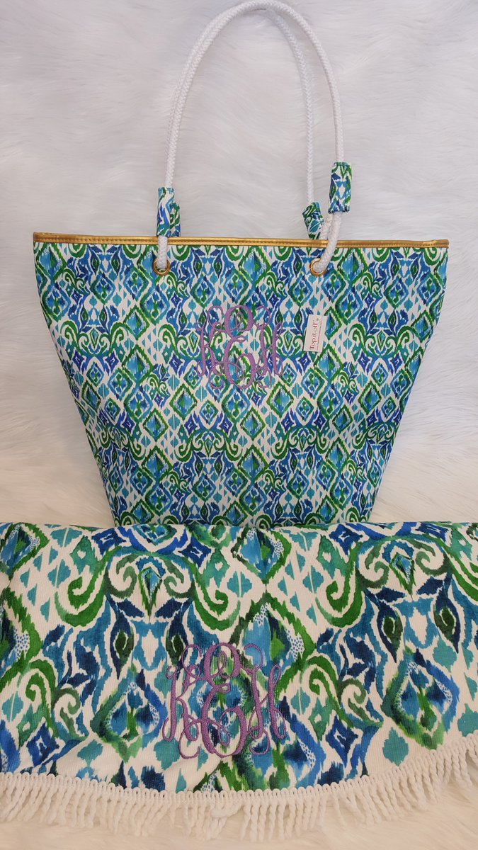 Shop_Christinas's tweet photo. We Love To Monogram!! Shop our Hampton Beach Bags &amp; Sloan Round Towels! #onlyatchristinas #monogramlove #shoplocal #shopde #netde https://t.co/7yrXEQNkTq