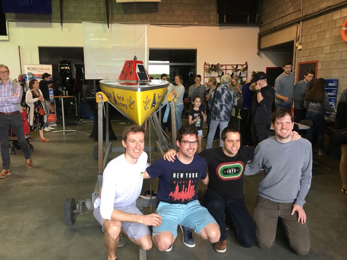 ProjectMahi's tweet photo. WHAT AN AMAZING DAY! Big thanks to all of our sponsors, crowdfunders, family and friends. We could not have done this without you 🙏 #portofantwerp #solbian #torqeedo #bernico #vosschemie #datylon #finfoil #landtmeters #vliz https://t.co/LCiQeij6Br