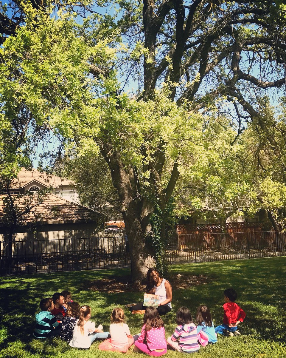 Dandersoncraig's tweet photo. #TheMagicofWe , the magic of #trees , the magic of #spring , the magic of being read to. 

#NationalPoetryMonth https://t.co/wrYufJLufi