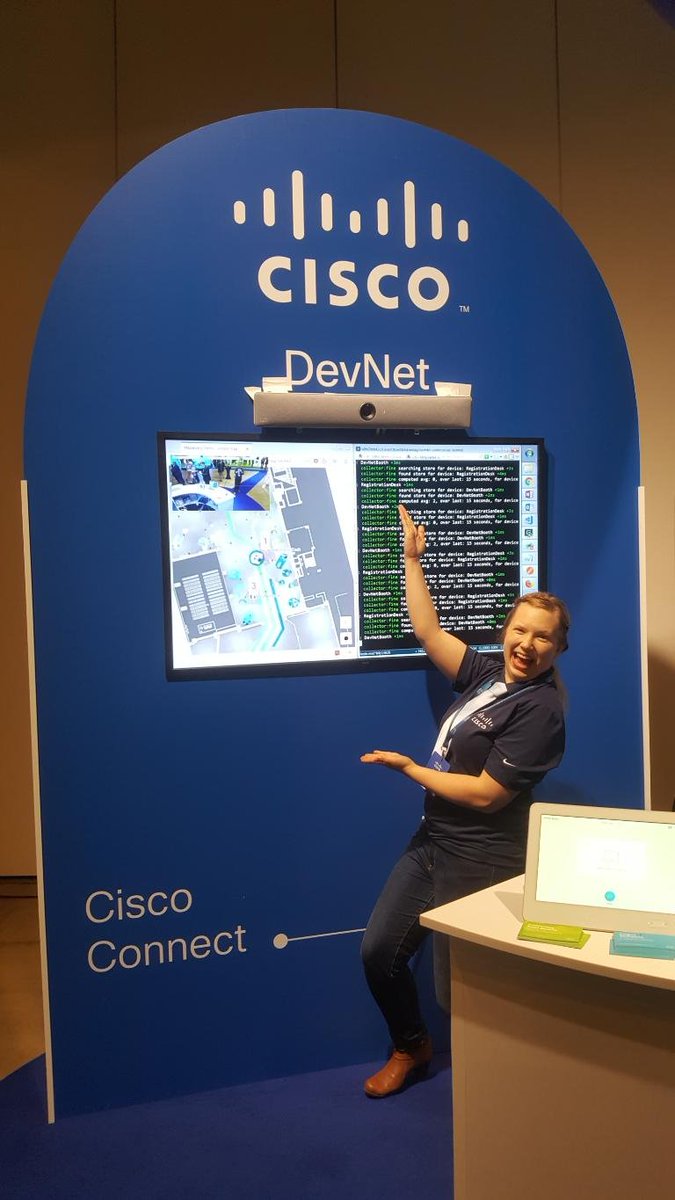 SteveSfartz's tweet image. Great moments in Helsinki for #CiscoConnectFI demo&apos;ing @CiscoDevNet APIs &amp;amp; @CiscoSparkDev programmability with @CiscoCollab RoomKits.
Can&apos;t wait to join next year and experience skating on a frozen sea !!!
Thanks Juulia, Janne, @TimoJolkin for the great setup of our #devnet booth