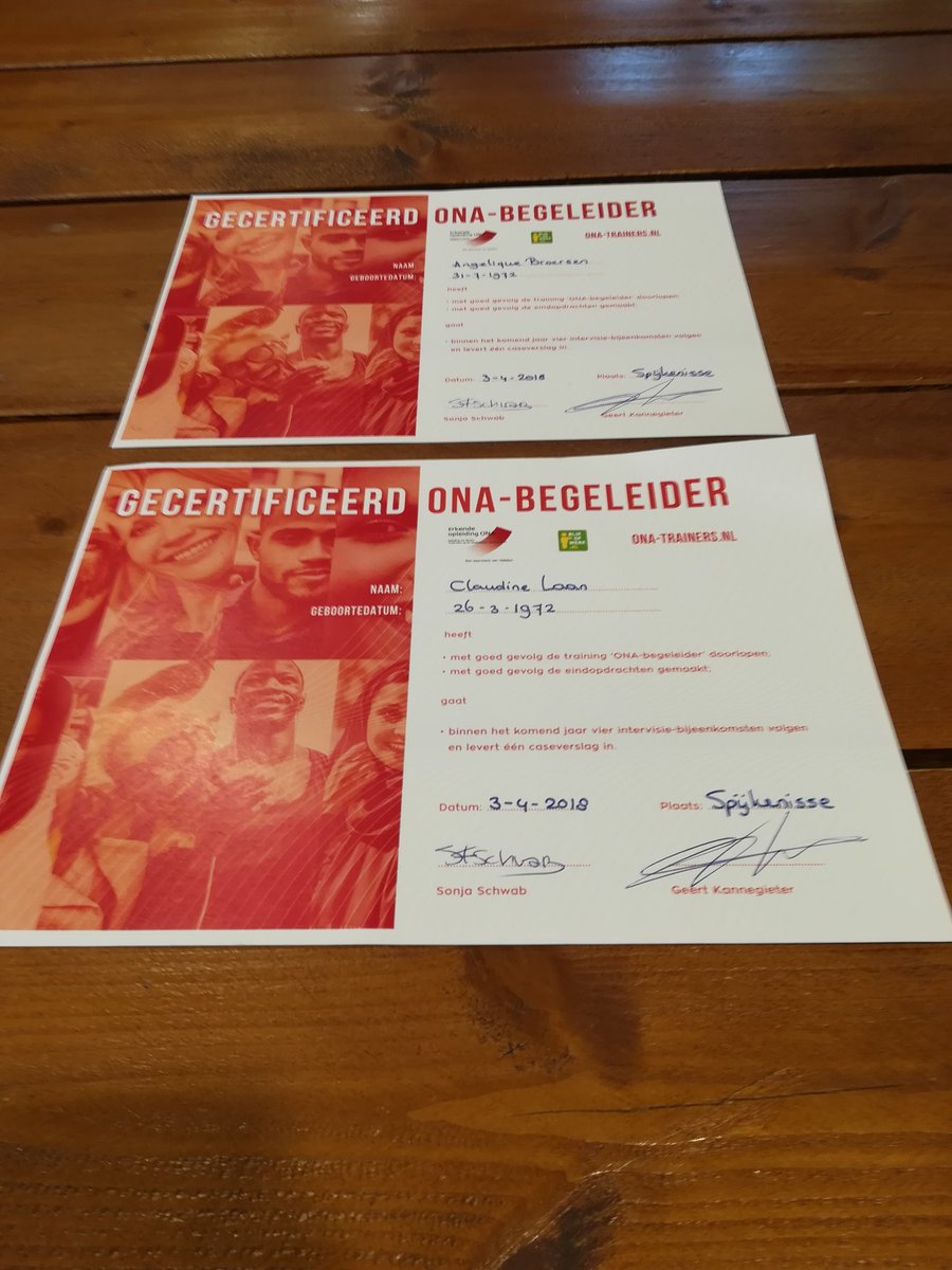 Vanaf heden zijn we gecertificeerd ONA begeleider en hier zijn we trots op. We kunnen nu met al onze kennis en ervaring het onderdeel Oriëntatie op de Nederlandse Arbeidsmarkt geven. Weer een stap vooruit met <a href="/Wereldcollege/">Het Wereldcollege</a>