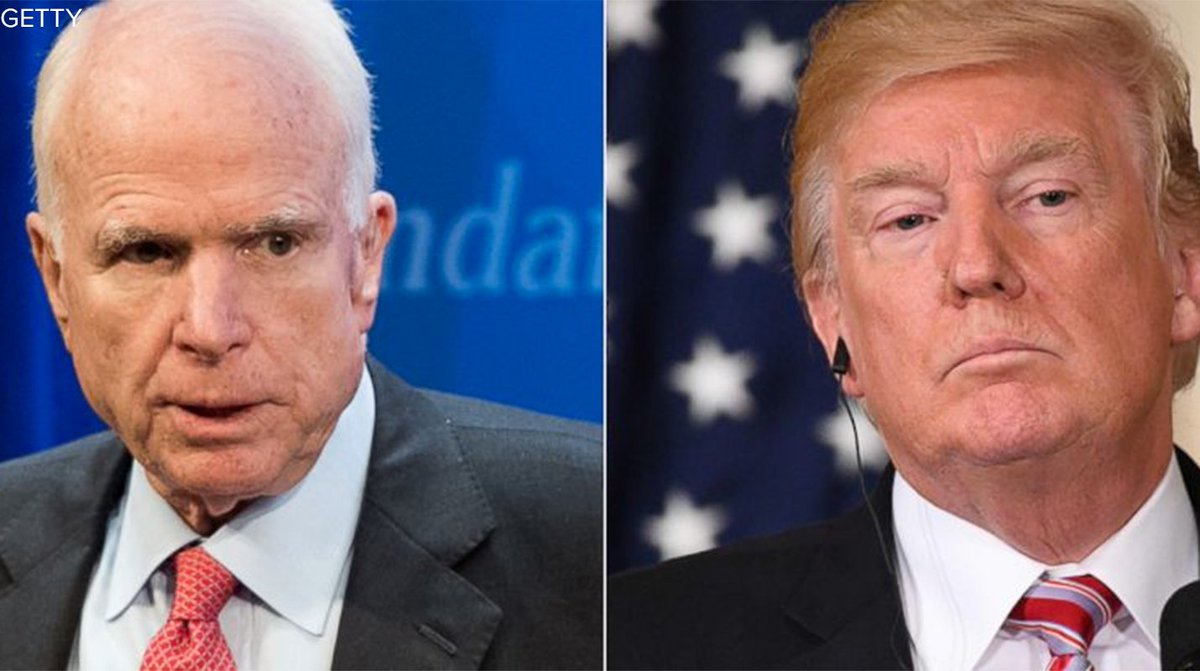 ABC's tweet photo. Sen. John McCain blames Syrian chemical attack on "American inaction," implores Pres. Trump to take decisive action against Assad. https://t.co/ym5dtpNk6D https://t.co/H1HxZIiphN