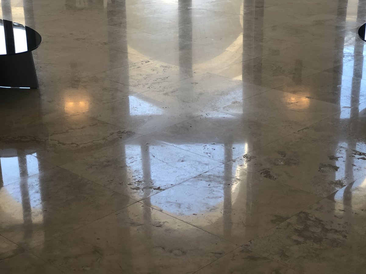 IntegrityStone1's tweet image. Travertine can be a beautiful floor, but once installed, some of the tiles can look rough, as you see in this picture, ask to either have them replaced or replace them yourself, but know the charm of this floor is it’s imperfections.