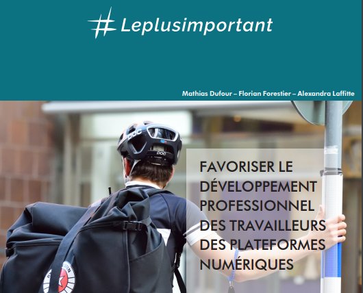 Les plateformes type #Uber #Deliveroo #SuperMano peuvent-elles contribuer au développement des droits et des compétences des travailleurs ? OUI ! Nos propositions ici : leplusimportant.org/2018/02/08/le-…
#Emploi #Formation #Insertion #Numérique