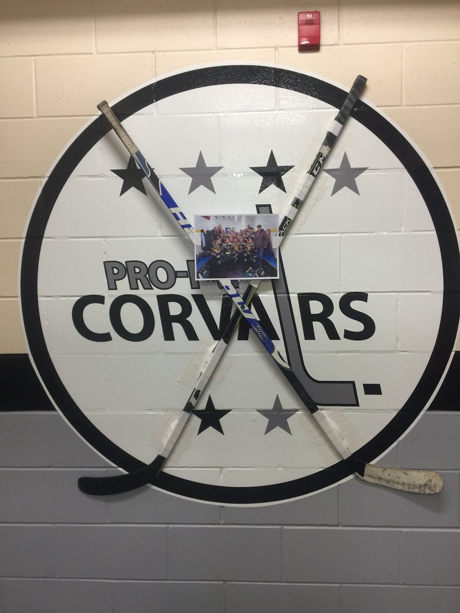 The Caledonia Corvairs will play the playoffs with their hockey brothers always deep in their hearts #rest in piece Broncos
