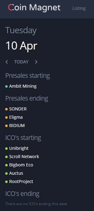 CoinMagnet_io's tweet photo. Get a head start on tomorrow in the ICO world.

Visit: https://t.co/xIZDVtnEZx

5 new projects starting tomorrow. 

@UnibrightIO @ScrollToken @bigbomglobal @AuctusProject @RootProjectCo https://t.co/9Qiwl9DKY6