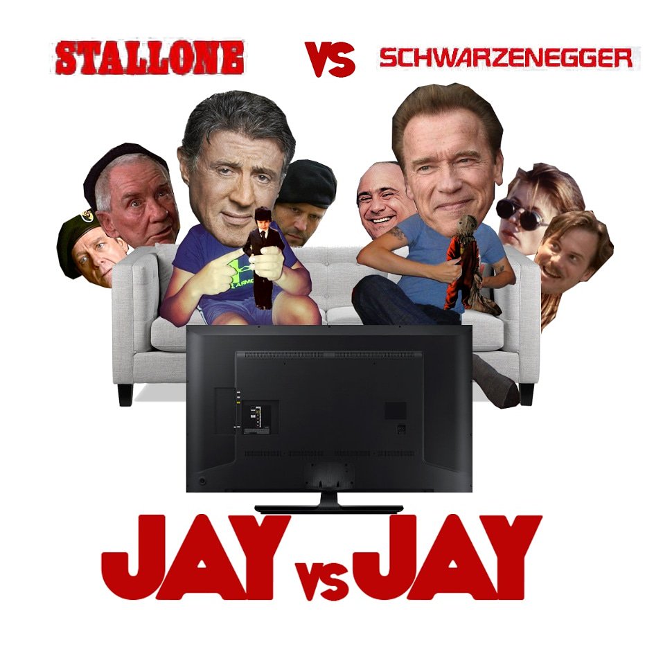 JayVJayPodcast's tweet photo. April 17th The Jays fight it out in the battle of 80s action icons Stallone vs Schwarzenegger!
Tune in on SoundCloud
.
#jayvjaypodcast #jayvsjay #soundcloud #podcast #movies #80smovies #actionfilms #schwarzenegger #stallone #terminator #preditor #firstblood #rambo #rocky https://t.co/AwBNUqFZCr
