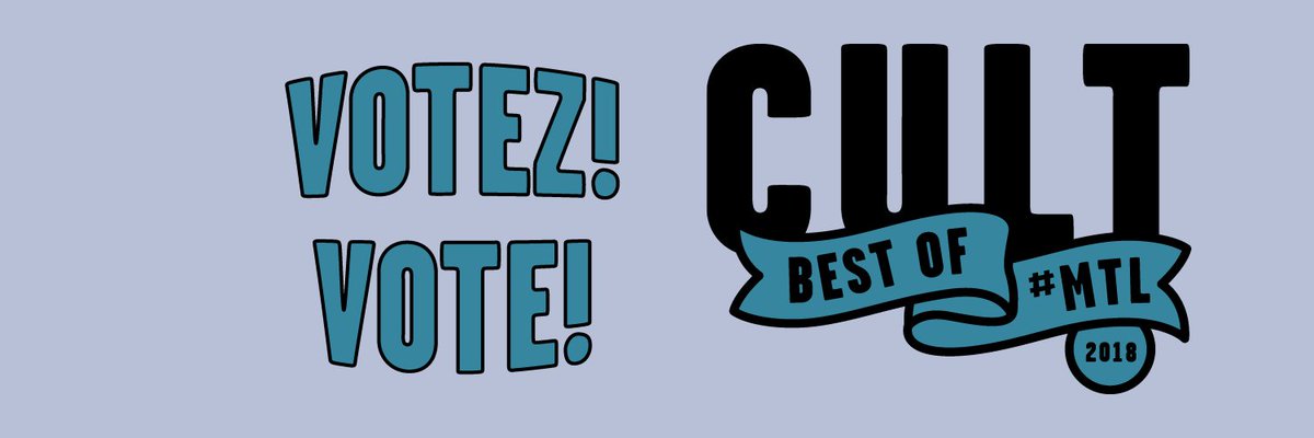 cultmtl's tweet image. There's less than a week left to participate in our Best of MTL readers poll! Remember to fill in a minimum of 25 categories to make your ballot count: cultmontreal.com/votebestofmtl/ #VoteBestofMTL #BestofMTL #Montreal ♥