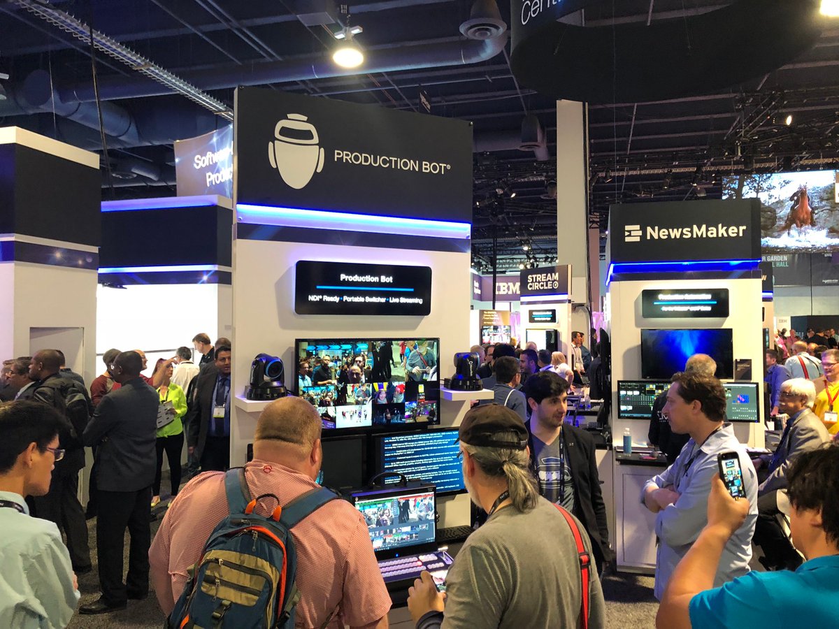 ProductionBot's tweet photo. Production Bot Booth SL5516 is hoppin'! #NABShow2018 https://t.co/KJUahwcIUu