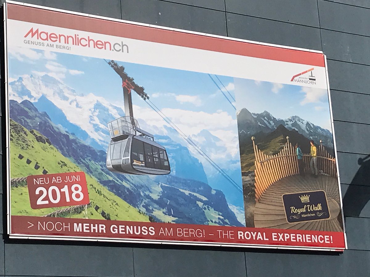 CapriceWengen's tweet photo. NEW upgraded cable cars will be installed at Wengen - Mannlichen this June featuring a spectacular twist. https://t.co/a97IyFfQG8 https://t.co/i8fjwEH3xK