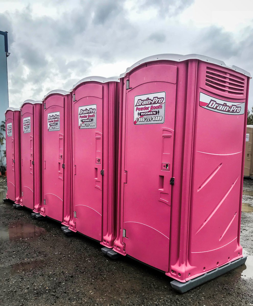 DrainProInc's tweet image. With the warm weather approaching, BBQ's to be had and events being scheduled, take a look at our portable restrooms! We take great pride in the cleanliness of our restrooms by setting our standards high. #wehavepink #keepemclean