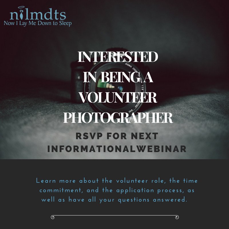 nilmdtsHQ's tweet image. Interested in being a Volunteer Photographer? Click here to learn more about the volunteer role, the time commitment, and the application process.

nowilaymedowntosleep.org/webinars
