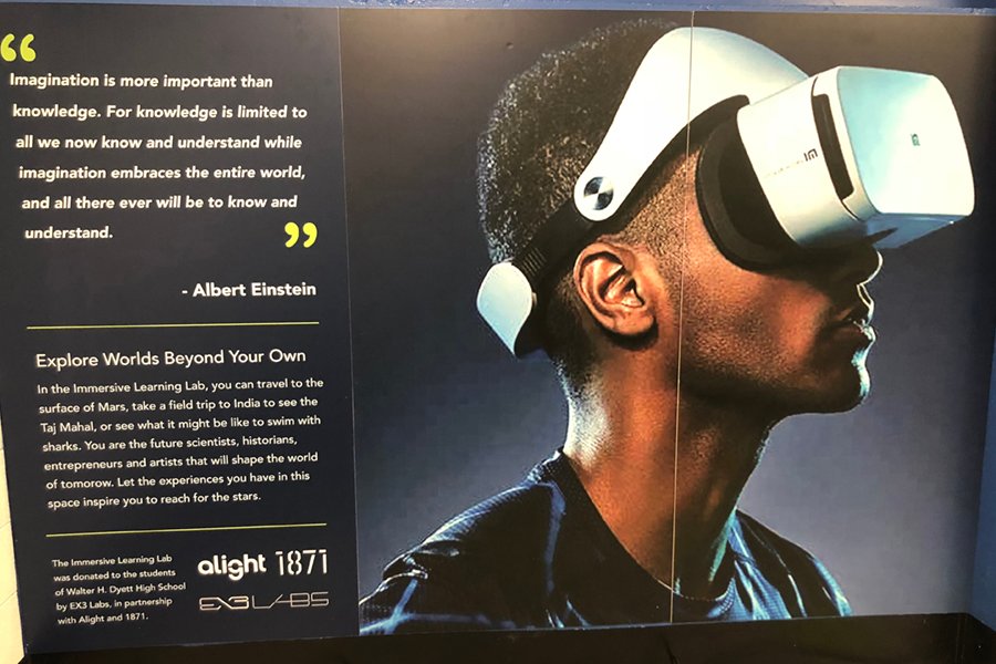 AlightSolutions's tweet photo. We’re excited to join forces with @Ex3Labs and @1871Chicago to bring Immersive Learning experiences to Dyett High School in Chicago. https://t.co/8NPOlv4vDi https://t.co/zQKBtqRy0V