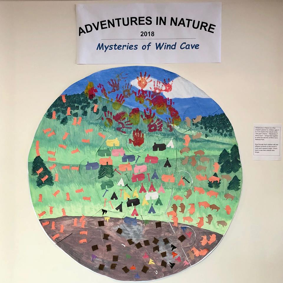 The final Adventures in Nature program is tomorrow! We will be wrapping up the season with a Scavenger Hunt that involves activities, crafts, and a hike. This is a free program for ages 3 to 12. For more information, give us a call at 605-745-1134.