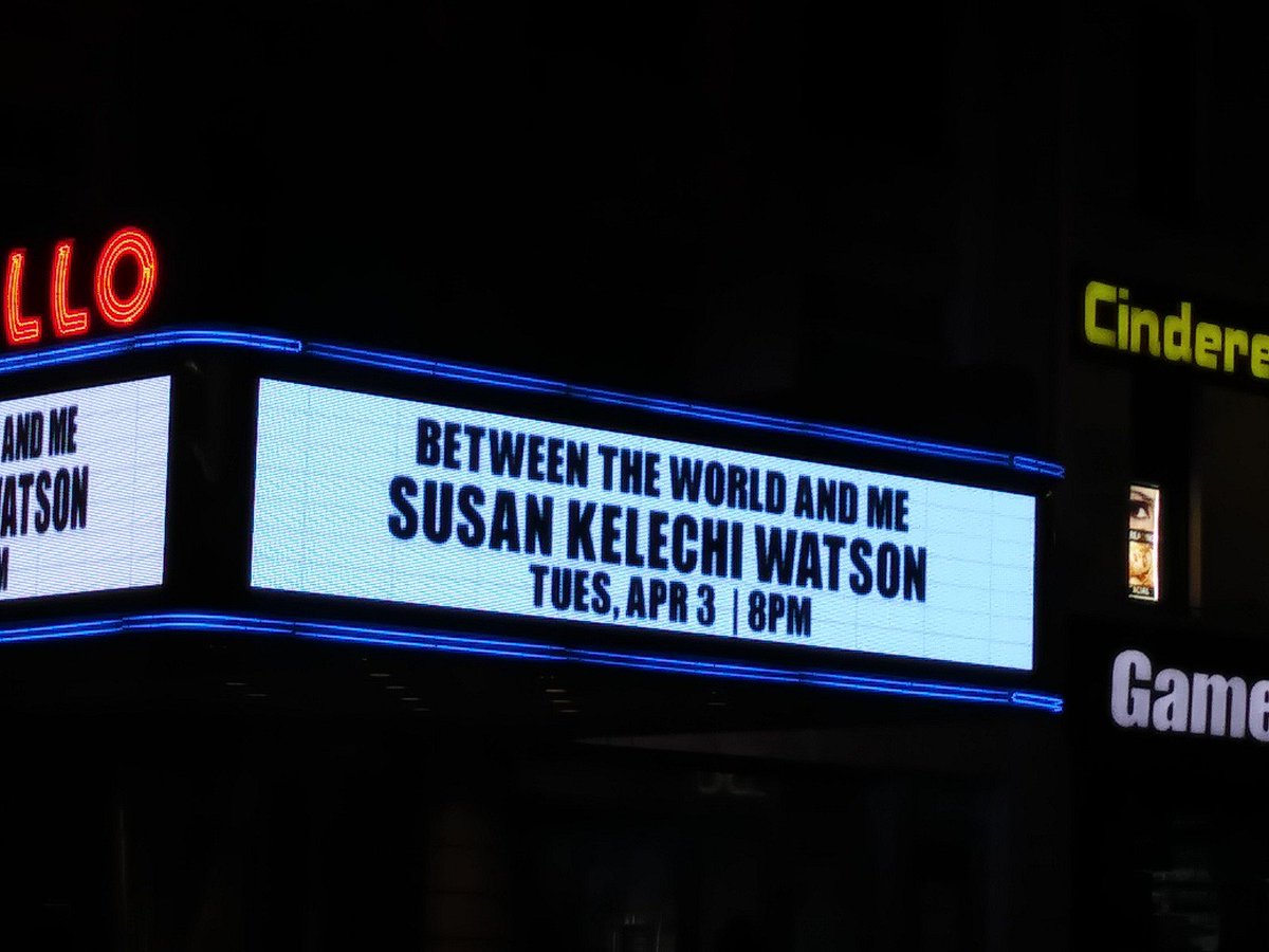 skelechiwatson's tweet photo. To say it was powerful would be an understatement. Proud to've been part of the world premiere reading of @TaNehisiCoats #BetweenTheWorldAndMe. @Kamilahf #paulettawashington #joemorton #blackthought #gregreid #ledisi #savion #michellewilson #bamuthi @ApolloTheater @kennedycenter https://t.co/fGrR05SCq0