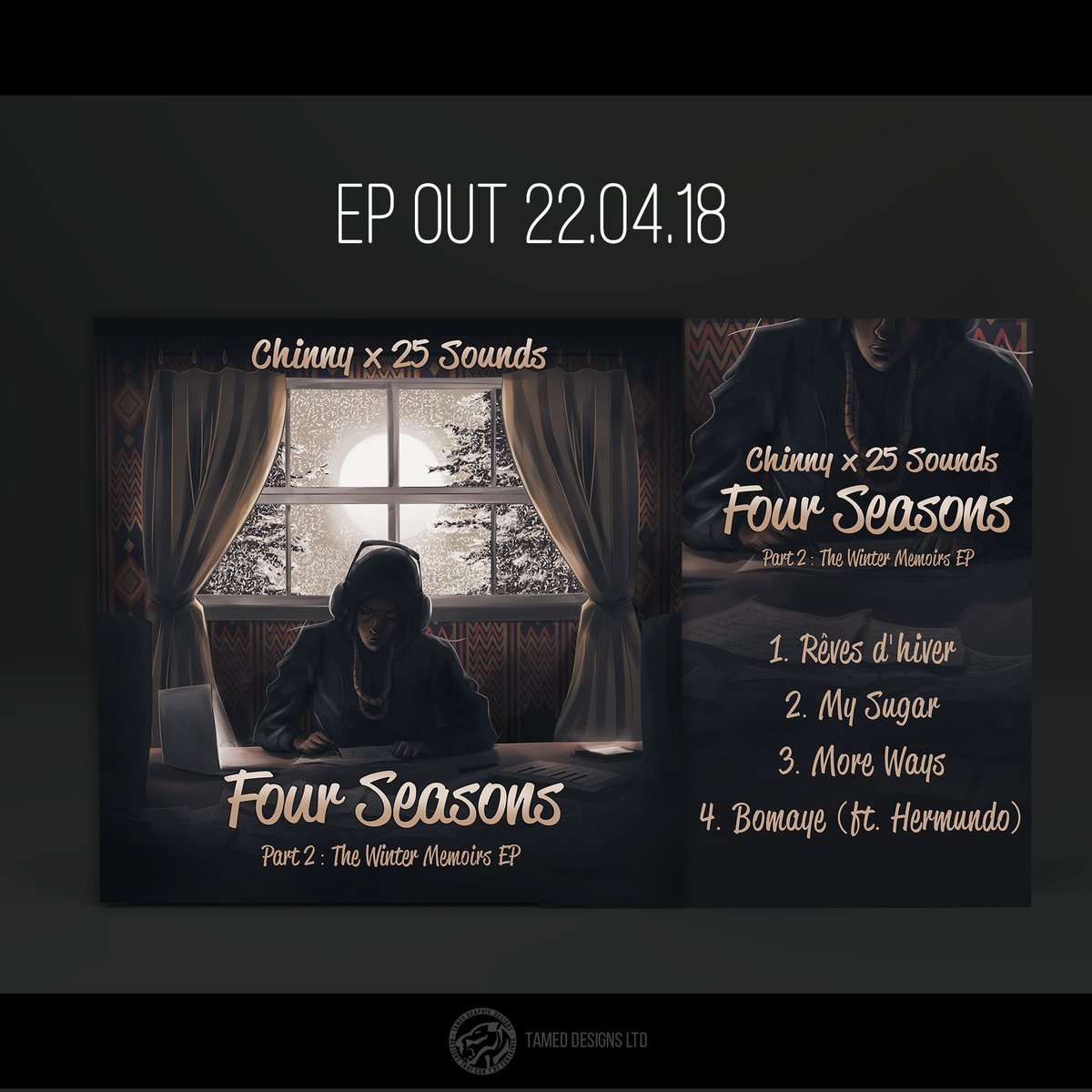 ChinnyF2D's tweet photo. Hello People!

A lot of things have happened recently, things that were outside of my control. These things have caused delays but now, they shall delay this no more...

Chinny X 25 Sounds : Four Seasons Part 2 : The Winter Memoirs EP.

22 April 2018. 

@AyoCoker_25

@HBiggz97 https://t.co/ApyjAPh7Xl