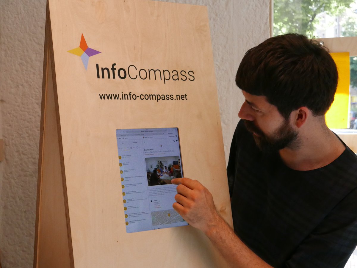 Wir eröffnen unseren neuen InfoPoint im KREATIVHAUS auf der Fischerinsel. Kommt alle am Freitag, 13.4. ab 18 Uhr zur Eröffnung #InfoCompass #InfoPoint #VskA 
info-compass.net/list/item/138f…