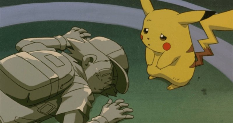 VtranCommClass's tweet photo. Landsberg point on how cinema/ film makes us empathizes with characters that are not like us is a good point. I remember watching this scene and I empathized hard with pikachu. #SaddestSceneEver #MyGuyAshDead #Comm106 https://t.co/z4sg3YPutk