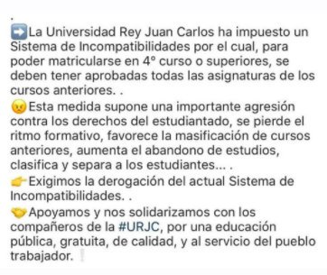 carlotamendezd's tweet photo. Mientras saltan escándalos de personajes que les regalan el Master, a nosotros nos ponen más y más dificultades 
NO SOMOS UN EXPERIMENTO
#SOSMedicinaURJC @FdE_Madrid @A3Noticias @sextaNoticias @el_pais @eldiarioes https://t.co/zyzomV3eTf