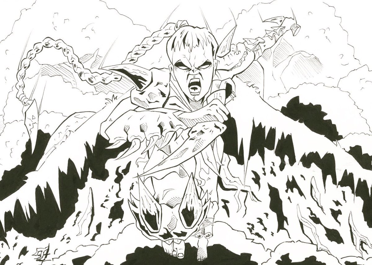Elysian_Field6's tweet photo. Josh Thomas Art- All pages have been pencilled, over halfway done with inking now 

#Brimstone #Inking #Dragon #Illustration #LondonMCM https://t.co/zuB8oYH7p3