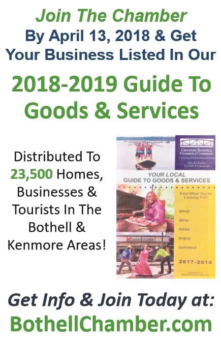 BothKenChamber's tweet photo. Want more business?! Get your name in front of 23,000 local potential customers in our 2018 Guide To Goods &amp; Services becoming a Chamber member by 4/13/18! Our Bothell/Kenmore Guide is sent to homes, businesses &amp; visitors. Joining is easy &amp; convenient here https://t.co/Ygg4sxDUaa https://t.co/z5hhYsDJ2N
