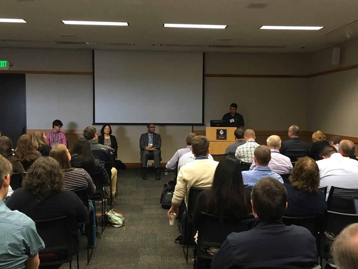 HelioCampus's tweet photo. Great panel discussion on “Redefining Data Warehouse and Analytics Operations in a New Era”. Moderated by @HelioCampus Joe Bertram, with Dr. Yuko Mulugetta @IthacaCollege, Dr. Craig Rudick @univofkentucky, and Kevin Joseph @UMBC. #HEDW https://t.co/DSxe0Zi1Fv