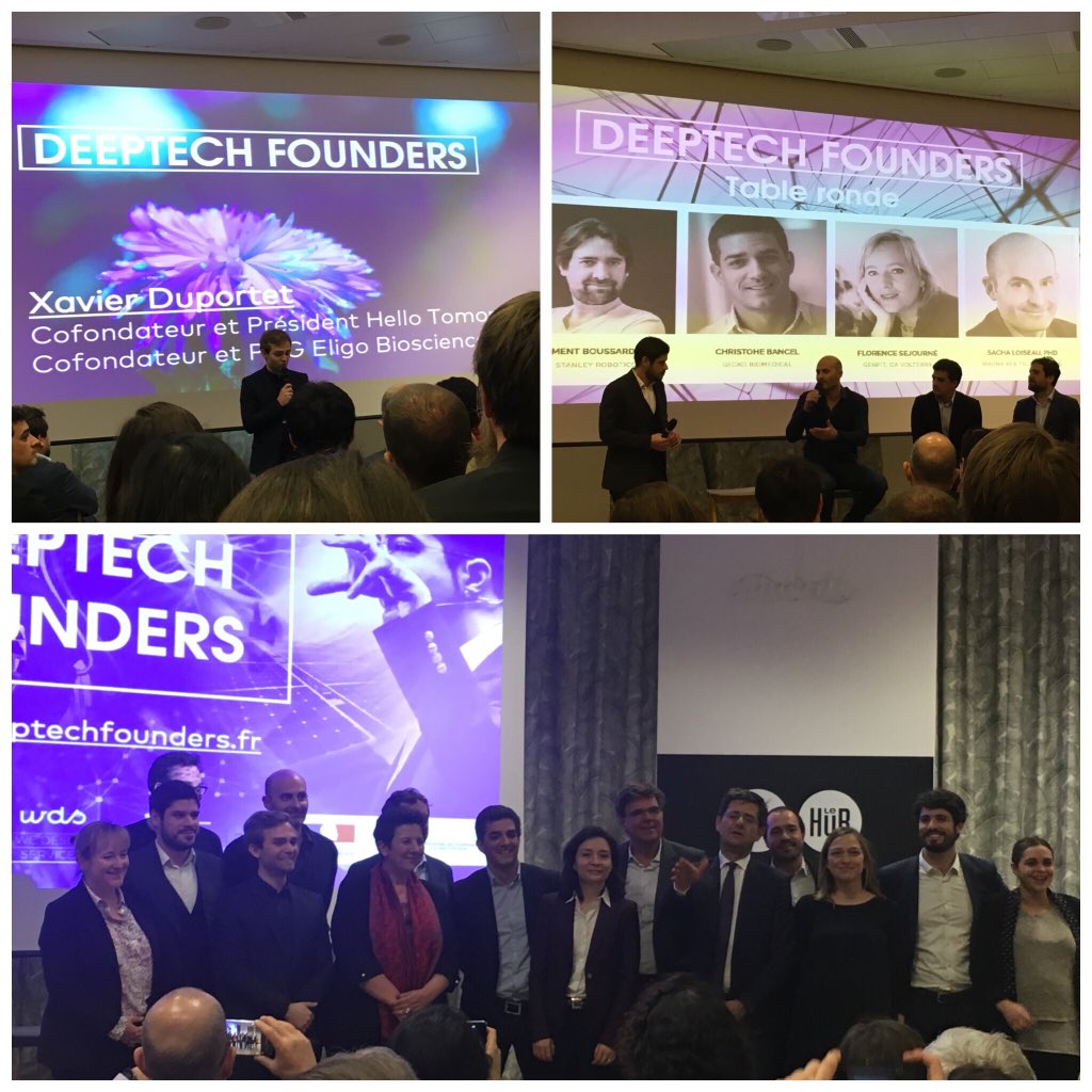Great night at #DeepTechFounders , going from #research to #entrepreneurship with the support of <a href="/hellotmrc/">Hello Tomorrow</a> &amp; <a href="/Bpifrance/">Bpifrance</a>. A great project to promote #innovation and create a solid #network between companies and universities: interact and accelerate #DeepTech success